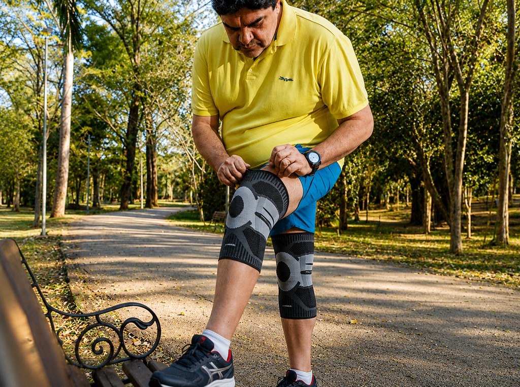😣 ¿El dolor de rodilla te impide disfrutar de tu vida? Recupera la estabilidad y vuelve a caminar con confianza gracias a la Rodillera Ortopédica Premium 3D